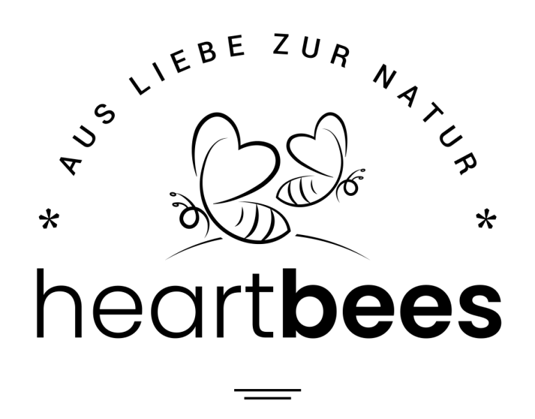 Heartbeat Logo mit zwei HERZ-BIENEN
