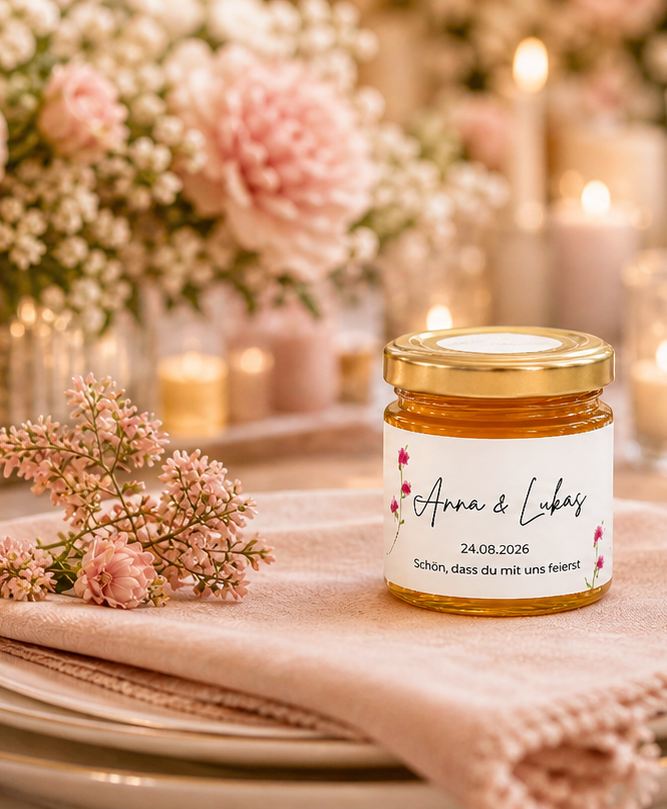 KonfiHonig personalisiertes Honigglas. Thema Konfirmation von Anna